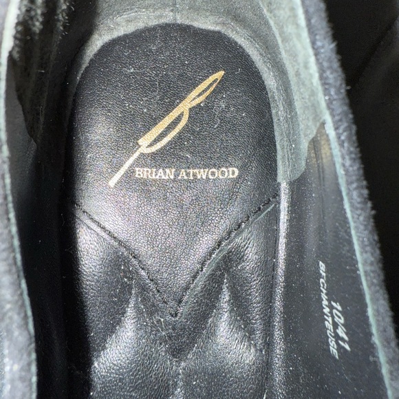 Brian Atwood Shiny Leopard Print Shoes - Picture 6 of 9